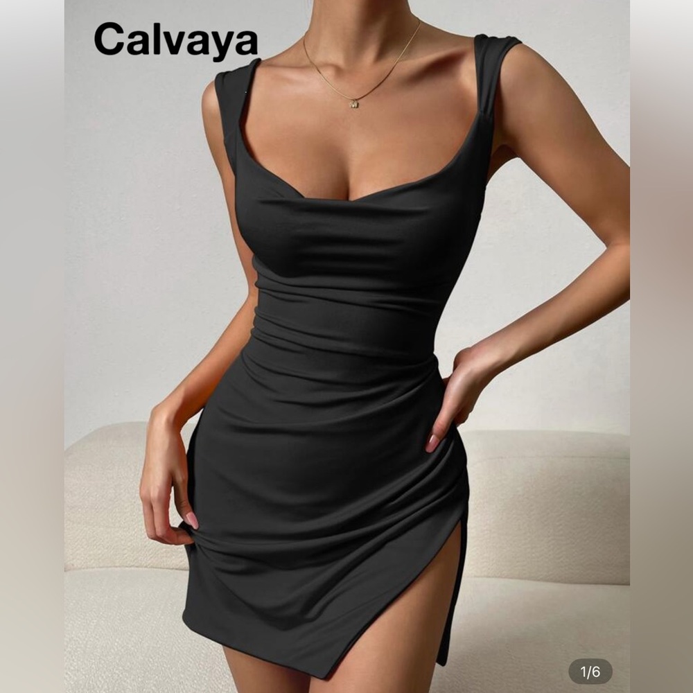 Elegant Black Sleeveless Dress